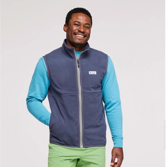 Cotopaxi Men's XL Amado Fleece Vest Graphite Blue NWT Cozy Soft - Picture 7 of 13